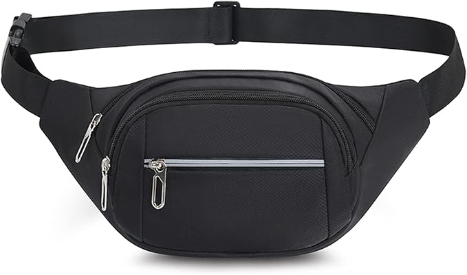 DAITET Crossbody Fanny Pack for Men&Women,Large Waist Bag & Hip Bum Bag with Adjustable Strap for Outdoors Workout Traveling Casual Running Hiking Cycling