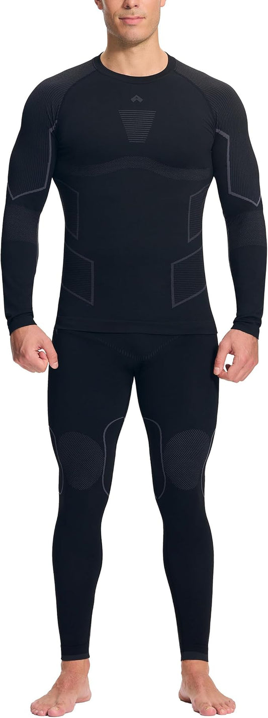 Pioneer Camp Thermal Underwear for Men Long Johns Quick Drying Top and Bottom Set Warm Base Layer Mens Cold Weather Skiing