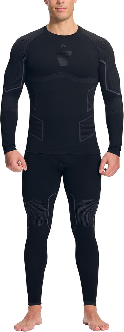 Pioneer Camp Thermal Underwear for Men Long Johns Quick Drying Top and Bottom Set Warm Base Layer Mens Cold Weather Skiing