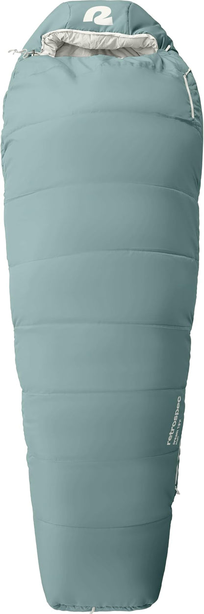Retrospec Dream Sleeping Bag - 5, 15, 30 Mummy for Camping, Insulated Cold Weather, Lightweight Stuff Sack, Water-Resistant, Adjustable Draw Cords, Adult