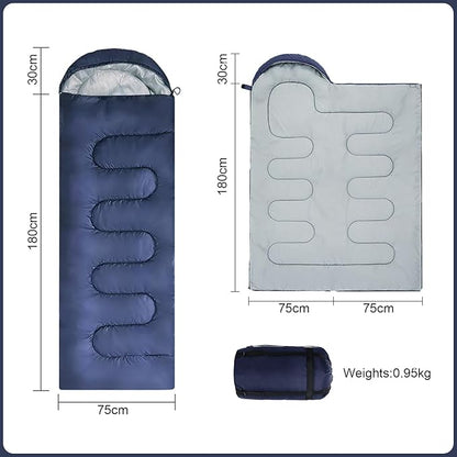 Camping Sleeping Bag 3 Seasons Warm & Cool Weather, Lightweight, Waterproof, Portable Backpacking for Adults & Kids - Camping Essentials Gear Accessories Hiking Travel