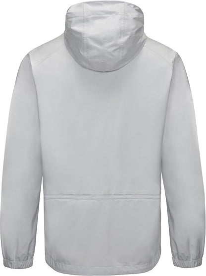 Little Donkey Andy Men's Waterproof Rain Jacket Outdoor Lightweight Rain Shell Coat for Hiking,Golf,Travel