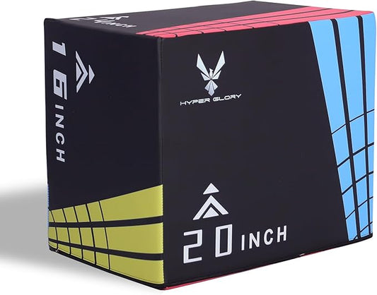 DIKEP 3-in-1 Foam Plyometric Jump Box, Heavy Duty Exercise Plyo Box with Non-Slip Surface, Box Jumps for Jumping, Step-Ups, Home Gym Training, Agility and Strength Conditioning