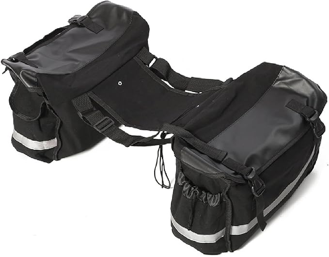 Colaxi Bike Pannier Double Pannier Cycling Side Bags Large Capacity Bike Bags for Rear Rack Bicycle Saddle Bag for Traveling, Black