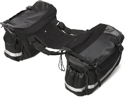 Colaxi Bike Pannier Double Pannier Cycling Side Bags Large Capacity Bike Bags for Rear Rack Bicycle Saddle Bag for Traveling, Black