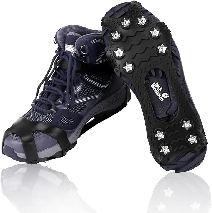 Lechin Crampons - Ice Cleats - Anti Slip Winter Ice Grippers Traction Cleats - 11 Stainless Steel Spikes