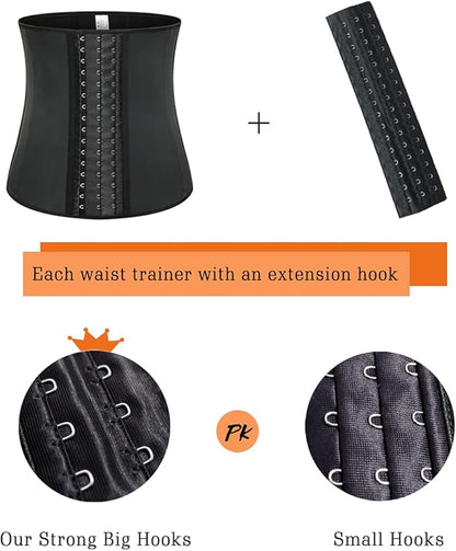 GainKee 100% Latex Men Waist Trainer Corsets With Steel Bone Sweat Belt Sauna Suit For Fitness Body Shaper