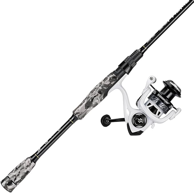Sougayilang Fishing Rod and Reel Combo, Stainless Steel Guides Fishing Pole with Spinning Reel Combo for Bass Fishing