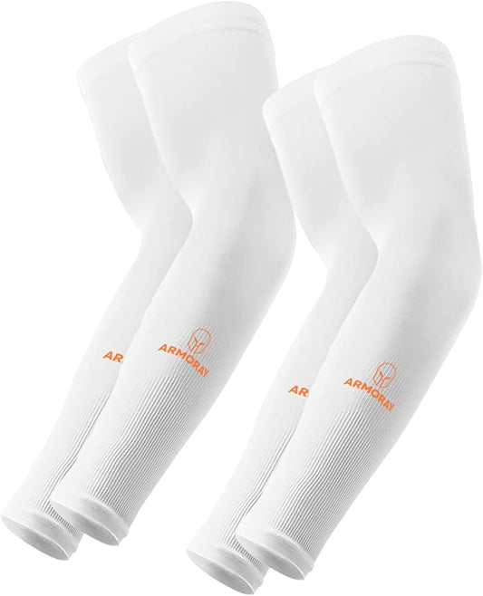 ARMORAY Arm Sleeves for Men or Women - Tattoo Cover Up - Cooling Sports Sleeve for Basketball Golf Football