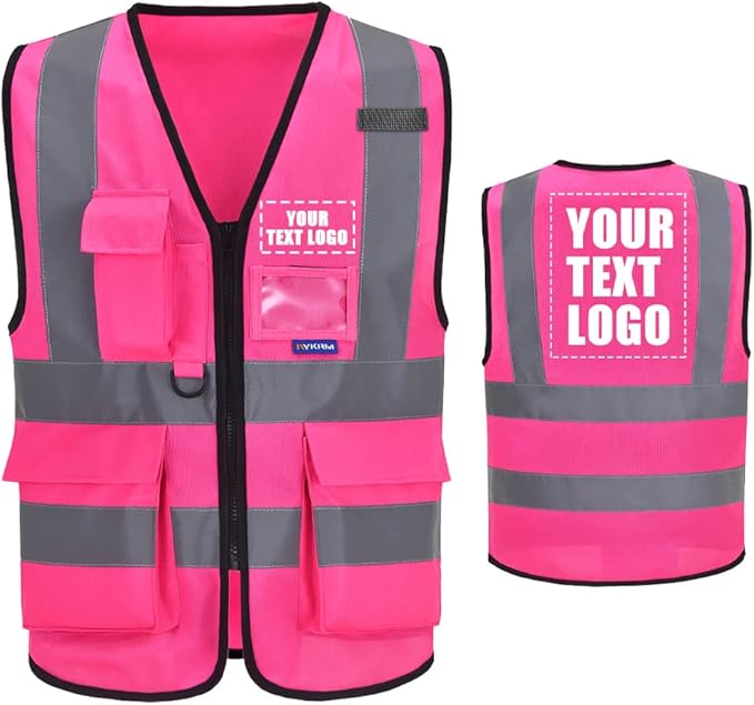 A-SAFETY High Visibility Reflective Safety Vest Customize Logo (XS-8XL)