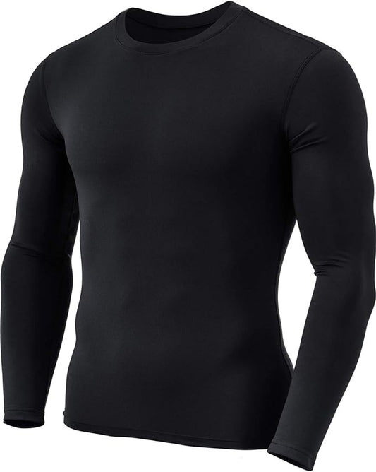 TSLA Men's Thermal Long Sleeve Compression Shirts, Athletic Base Layer Top, Winter Gear Running T-Shirt
