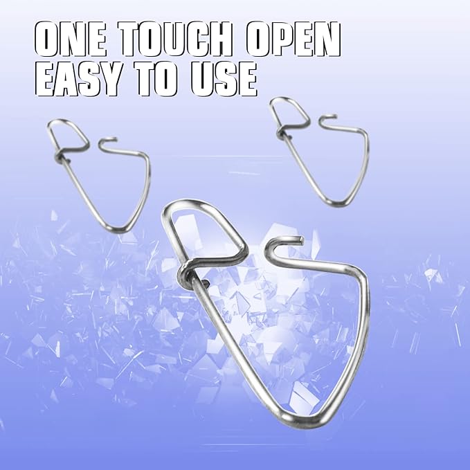 AMYSPORTS Stainless Quick Fishing Snap Kit Power Clip Fishing Snap Saltwater Corrosion Resistance Snaps Swivels Lock Freshwater Connector