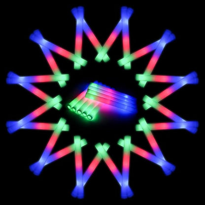 210 PCS Foam Glow Sticks For Wedding, Foam Light Up Sticks with 3 Modes Colorful Flashing, Light Up Foam Sticks, Glow Sticks Bulk Party Pack For Wedding, Concert, Party, Raves, Events