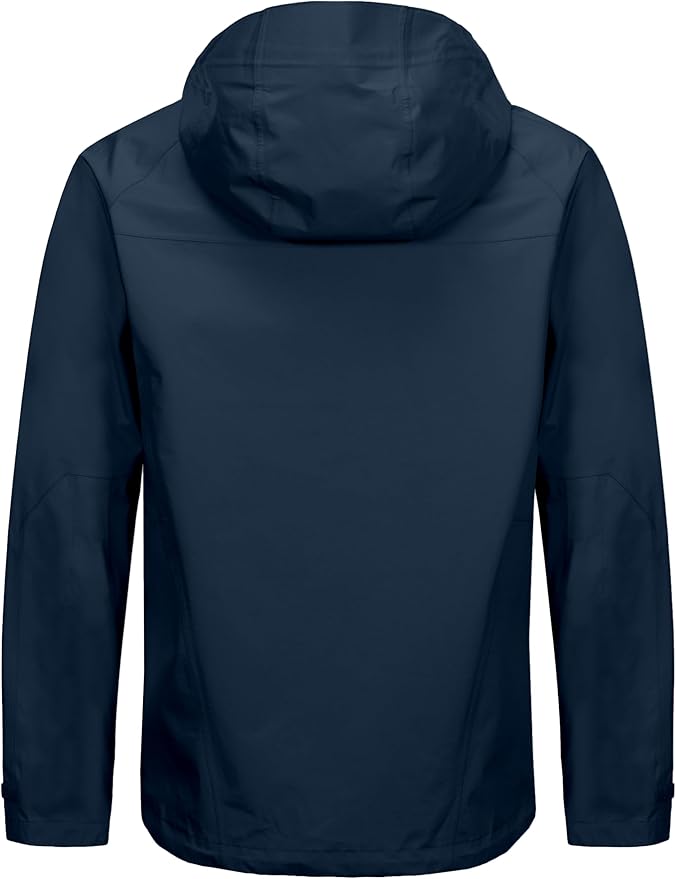 Little Donkey Andy Men's High-performance 3L Hard Shell Waterproof Rain Jacket Breathable Rain Gear for Hiking,Travelling