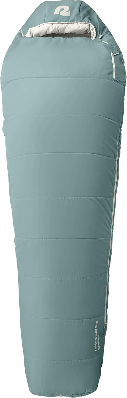 Retrospec Dream Sleeping Bag - 5, 15, 30 Mummy for Camping, Insulated Cold Weather, Lightweight Stuff Sack, Water-Resistant, Adjustable Draw Cords, Adult