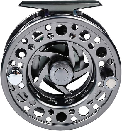 Fly Fishing Reel Fly Reels - Large Arbor CNC-Machined Aluminum Alloy Body Light Weight 5/7, 7/9, 9/10 wt (Black, Green, Silver/Blue, Gray-Green, Silver-Blue,Gunmetal,Ice Blue,Sapphire Blue)
