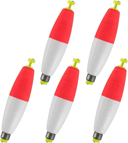 Dr.Fish Cigar Fishing Bobbers Weighted Fishing Floats EVA Foam Snap-On Spring Floats Fly Sea Boat Fishing for Bass Trout Panfish Bluegills