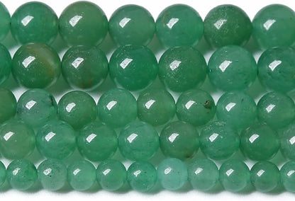 120PCS 6MM Natural Stone Green Aventurine Gemstone Loose Beads for Jewelry Making DIY Bracelet