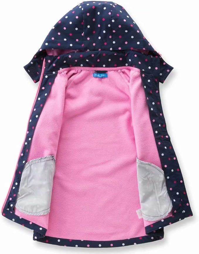 MGEOY Boys Girls Rain Jackets Lightweight Waterproof Hooded Raincoats Windbreakers for Kids 4-14Y