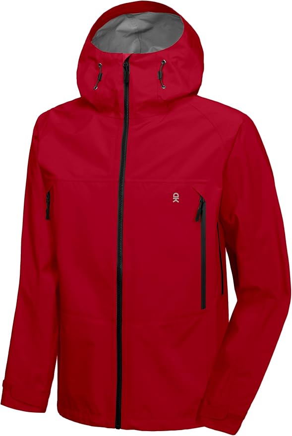 Little Donkey Andy Men's High-performance 3L Hard Shell Waterproof Rain Jacket Breathable Rain Gear for Hiking,Travelling