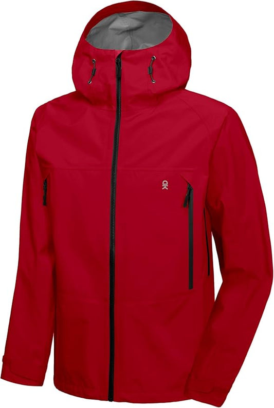 Little Donkey Andy Men's High-performance 3L Hard Shell Waterproof Rain Jacket Breathable Rain Gear for Hiking,Travelling