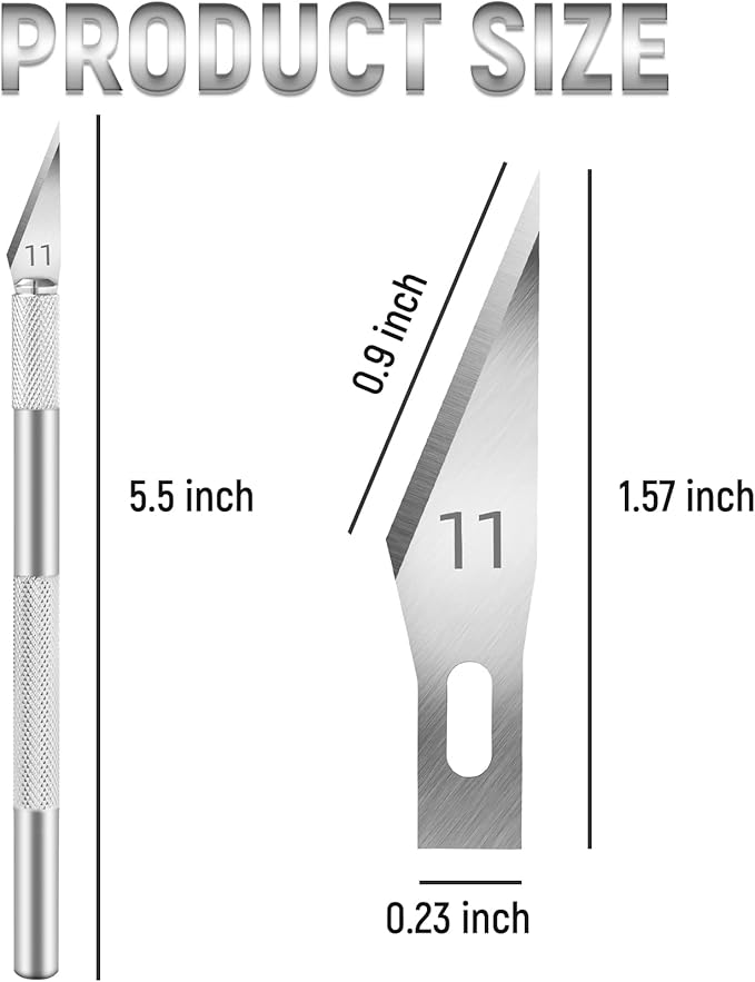 10 Pack Hobby Knife Set, Stainless Steel Craft Knife Kit for Pumpkin Carving, DIY, Art, Cutting, Stencil