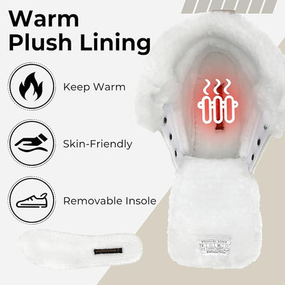 Mishansha Men's Waterproof Snow Boots, Insulated Warm Lined Winter Boot for Cold Weather, Non-Slip Outdoor Trekking Hiking Shoes Size 4-13.5