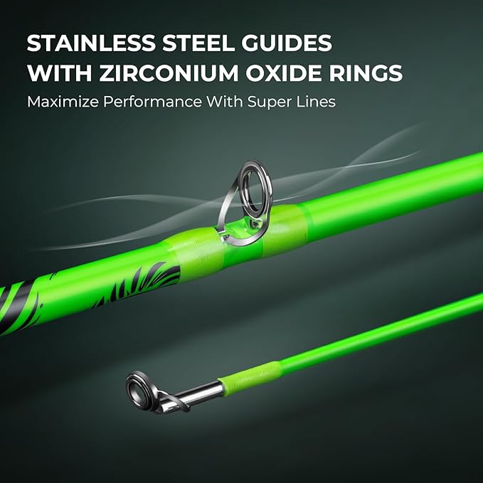 KastKing Zephyr Dual-tip Fishing Rod & Reel Combo, Dual Tips Section for Different Powers, IM6 Graphite 2Pc Blanks, KastFlex Technology, Rubber Cork Handle, Integrate Hook Keeper, 8 Models