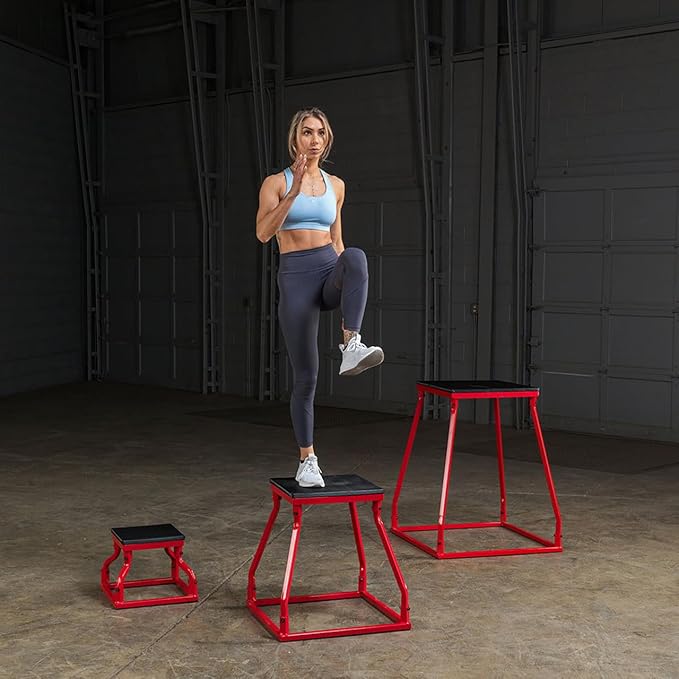 Body-Solid Tools Steel Frame Plyo Box - Ideal for Plyometric Jump Box Workouts, Step Up Exercises - Essential Equipment for Home Gym
