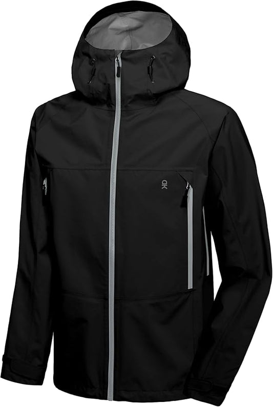 Little Donkey Andy Men's High-performance 3L Hard Shell Waterproof Rain Jacket Breathable Rain Gear for Hiking,Travelling