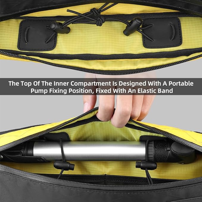 Rhinowalk Bicycle Front Frame Bag Bike Under Top Tube Triangle Bag Lightweight 1.7L Cycling Accessories Nylon Pack Pouch for Mountain Road Bike