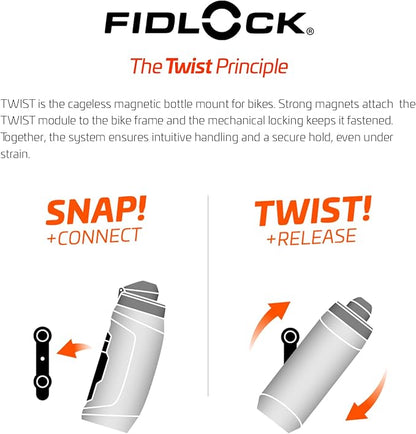 FIDLOCK Twist Essential Bag with Bike Base | Optimized for Bike’s Frame Triangle | Splash-Proof Material Closure | Additional Compartments Inside and Outside | Green | Large