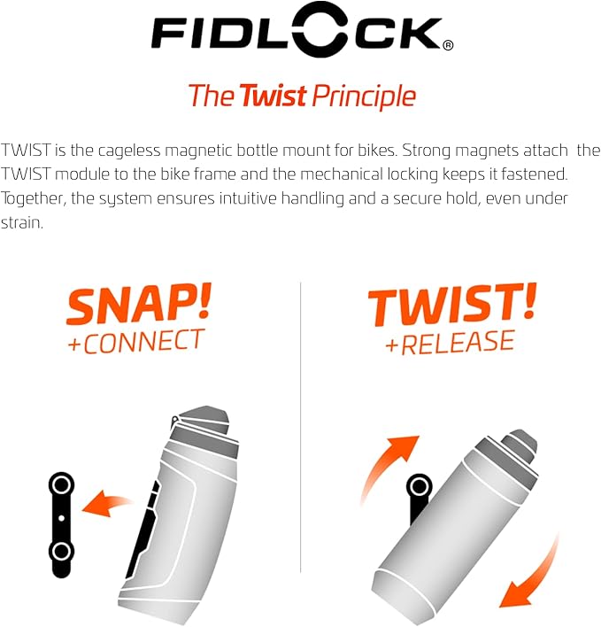 FIDLOCK Twist Essential Bag with Bike Base | Optimized for Bike’s Frame Triangle | Splash-Proof Material Closure | Additional Compartments Inside and Outside | Green | Medium