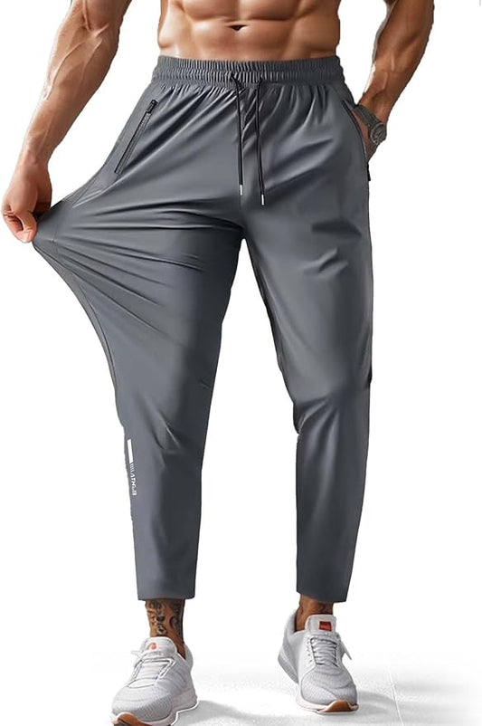 Men's Hiking Pants Quick-Dry Lightweight Sweatpants Outdoor Fishing Pants Water Resistant with Zipper Pockets