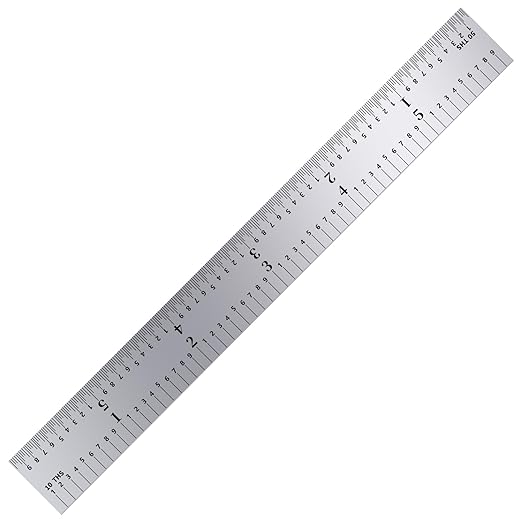 PEC Tools 6" Machinist Metal Ruler(3 Pack), 1/25" Thick X 3/4" Wide,Satin Chrome, High Carbon Steel Ruler Scale with Markings 1/32", 1/64", 1/10", 1/50" Made in USA