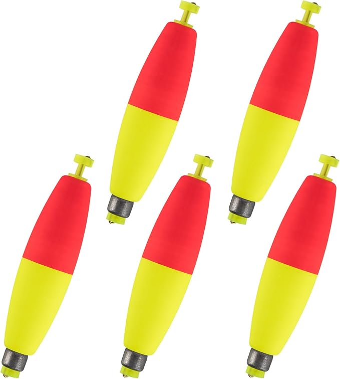 Dr.Fish Cigar Fishing Bobbers Weighted Fishing Floats EVA Foam Snap-On Spring Floats Fly Sea Boat Fishing for Bass Trout Panfish Bluegills