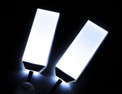 Decorations Acrylic led Light Helmet Lights Cosplay DIY kit RGB Superhero for Men Kids Gifts White