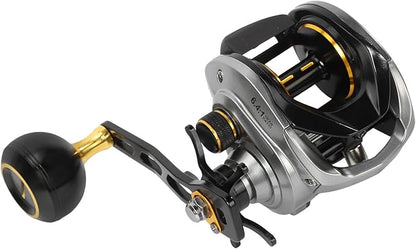 Baitcaster Reels,6.4:1 Gear Ratio with 33 Lb Max Drag, 8+1 Stainless Steel Bearing, Baitcasting Fishing Reels for Sea Bass and Mandarin Fish for Fresh Water or Salt Water