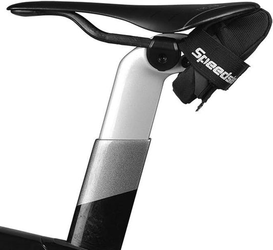 SpeedSleev Ranger 2.0 Small Bike Saddle Bag – Waterproof Under Seat Pack for MTB, Gravel & Plus Tire Bikes – Lightweight, Rattle-Free Tool Storage – Fits Most Dropper Posts – Black