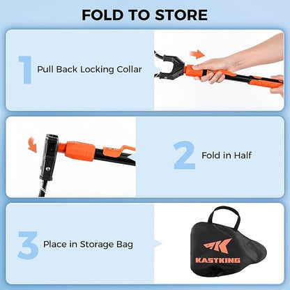 KastKing Titanet Fishing Net, Durable Aluminum Handle, Non-Slip Hi-Vis Grip, Compact Bag & Lanyard, Ideal for Kayak, Lake, Fly, or River Fishing, 2 Net Options