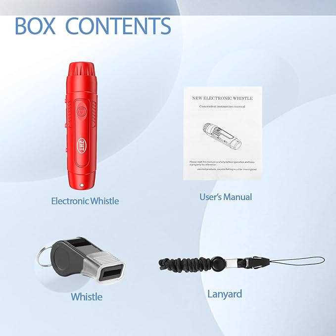 ZHT Electronic Whistle for Coaches, Referees, Teachers - 3 Tones & 3 High Volume, Handheld Whistles with Lanyard - Sports Whistle for Volleyball Soccer, Outdoor Camping, Emergency Safety