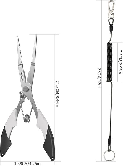 Fishing Gear,Hook Remover Fishing Pliers,Stainless Steel Fishing Tools,Multitool for Saltwater Freshwater