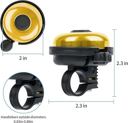 Classic Bike Bell, Aluminum Bicycle Bell, Loud Crisp Clear Sound Bicycle Bike Bell for Adults Kids