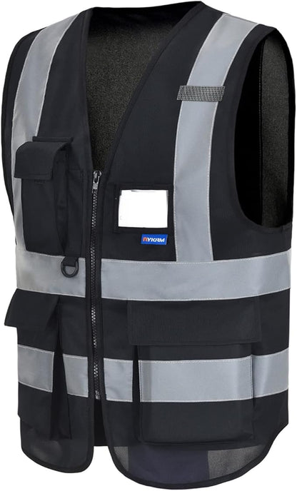 A-SAFETY High Visibility Reflective Safety Vest Customize Logo (XS-8XL)