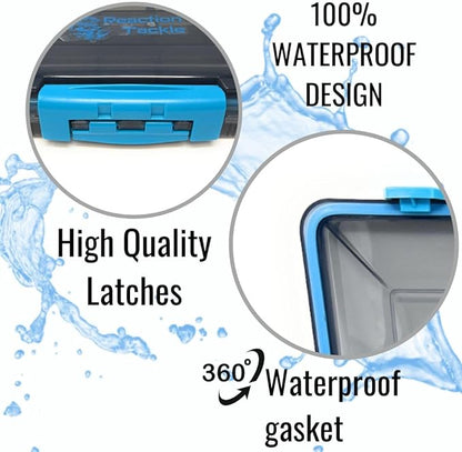 Reaction Tackle Ultimate Tackle Box Trays: Boxes to Organize and Store in Your Fishing Tackle Bag! for Anglers on The Go - 3600 Tackle Tray and 3700 Tackle Trays - 3-Clip Waterproof Tray
