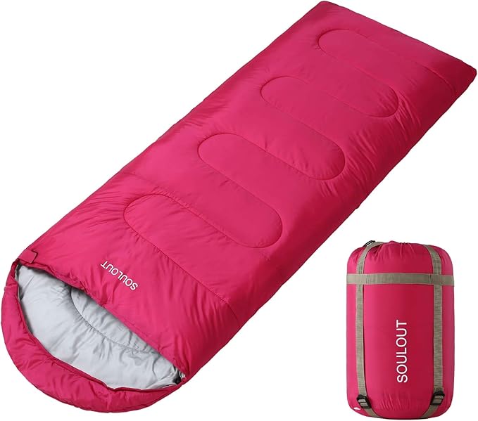 3-4 Season Sleeping Bag for Adults & Kids, Lightweight Warm Cold Weather Camping Bag with Waterproof Compression Sack – Portable for Hiking, Backpacking, Traveling & Outdoor Adventures