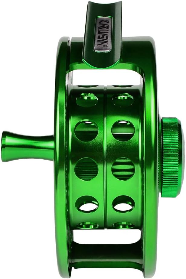 Fly Fishing Reel Fly Reels - Large Arbor CNC-Machined Aluminum Alloy Body Light Weight 5/7, 7/9, 9/10 wt (Black, Green, Silver/Blue, Gray-Green, Silver-Blue,Gunmetal,Ice Blue,Sapphire Blue)