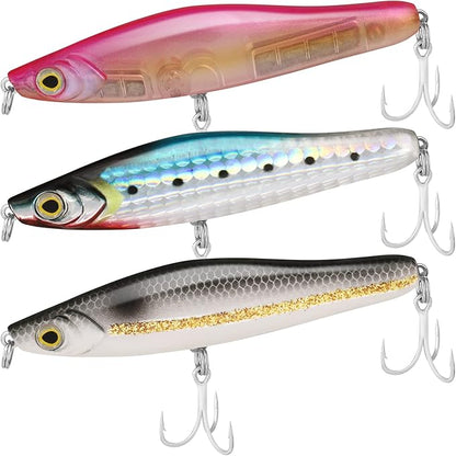 TRUSCEND Easy Catch Swimmax, Magic Noisy Turbulent Wiggling and Vibrating Actions for More Bites, Segmented Swimbait Jointed by Dyneema Strongest Fiber, Lifelike Fishing Lures for Relax Family Fishing