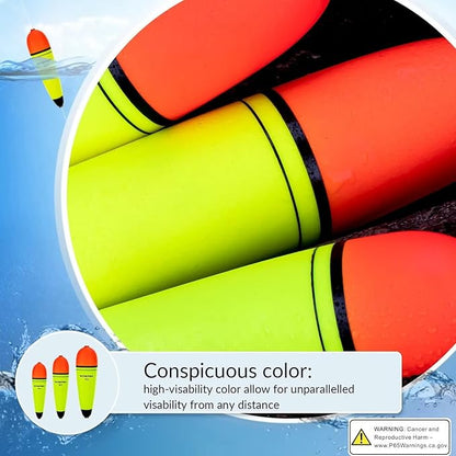 THKFISH Slip Bobbers Floats EVA-Slider-Bobbers Slip Corks for Sea Fishing Catfish Bobbers Assortment Freshwater 4PCS 4", 6", 7"