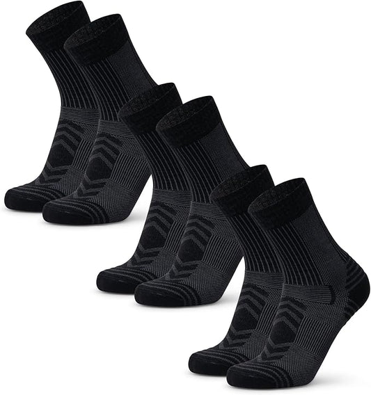 DANISH ENDURANCE Hiking Socks, Lightweight, Merino Wool Socks for Men & Women, Moisture Wicking & Thermal, 1 or 5 Pack